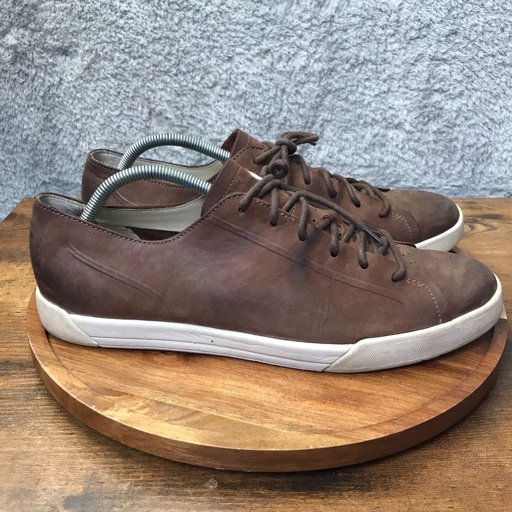 Cole Haan Air Jasper Low Leather Sneakers Mens 11M Brown Minimalist Tennis Shoes